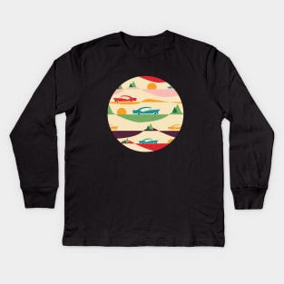 50s Road Trip Kids Long Sleeve T-Shirt